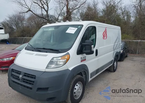 2017 Ram Promaster 1500 Low Roof 136 Wb z USA, uszkodzony, nr VIN 3C6TRVAG9HE534507